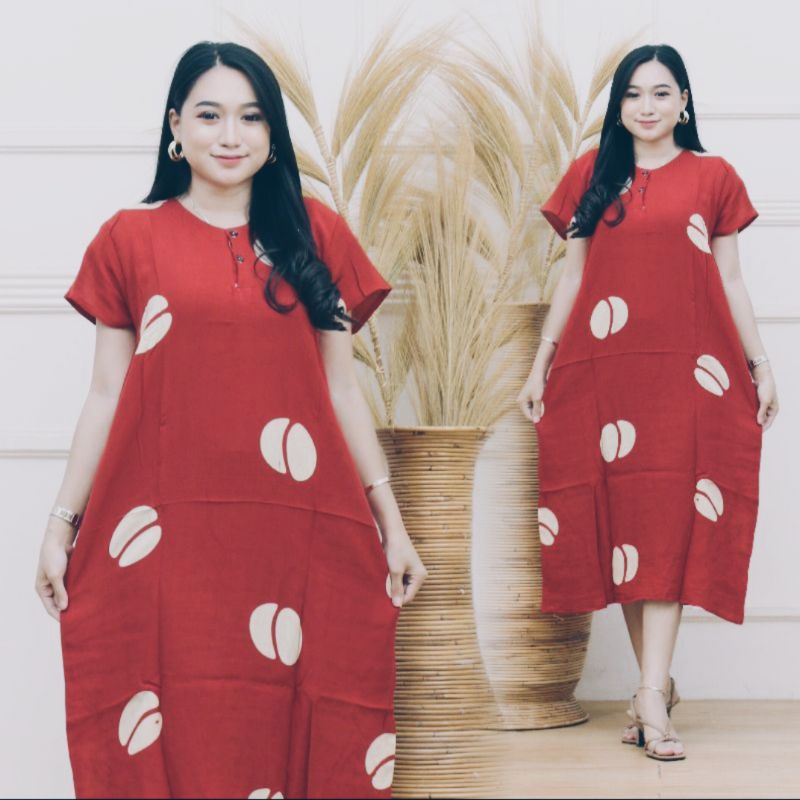 TERBARU | DASTER BUSUI MOTIF KORAN | DASTER KANCING BUSUI |  DASTER KEKINIAN-busui kopi merah