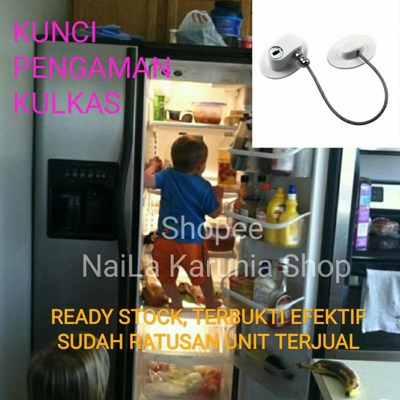 Kunci Kulkas Pengaman Bayi Anak Dari Aktifitasnya Bermain Buka Tutup Pintu Kulkas Lemari Cabinet Kun