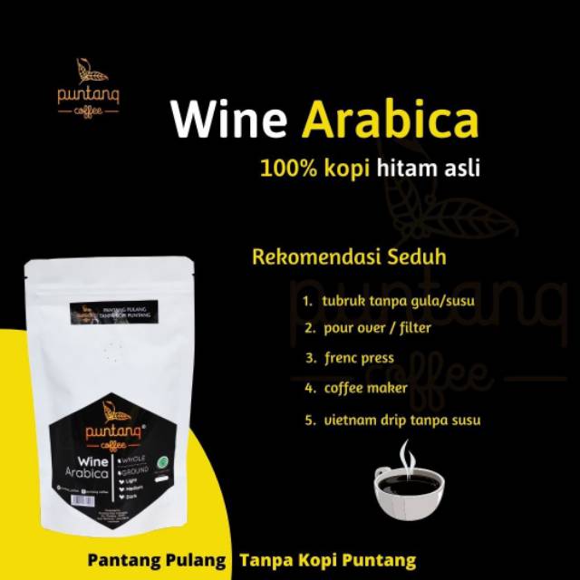 

biji Kopi Arabika puntang Wine Process 250gr