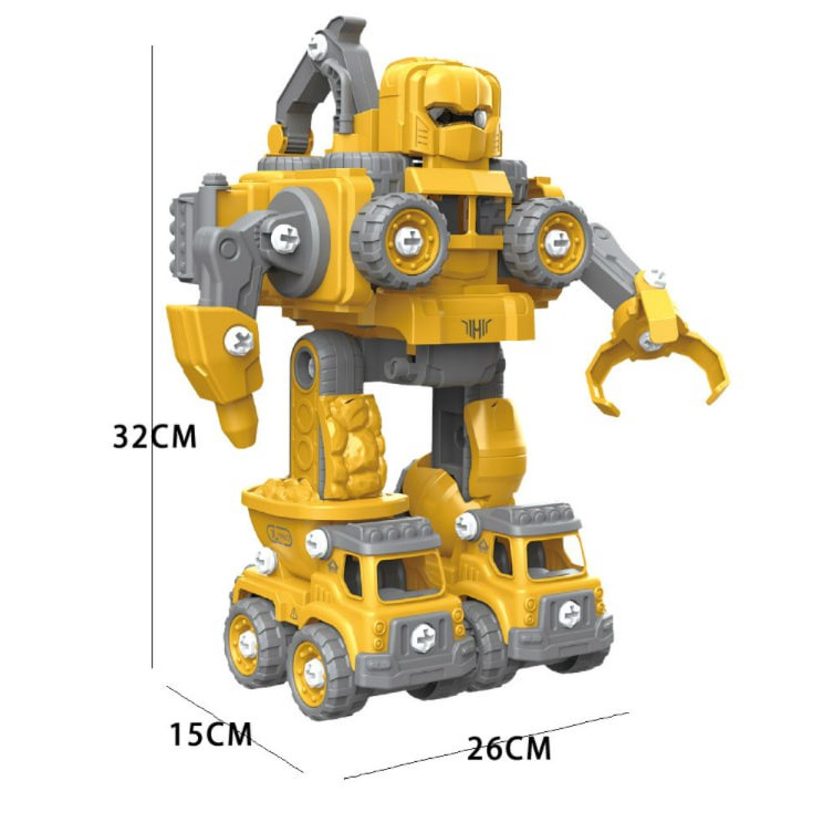 DIY Autobots 5in1 mainan robot mobil