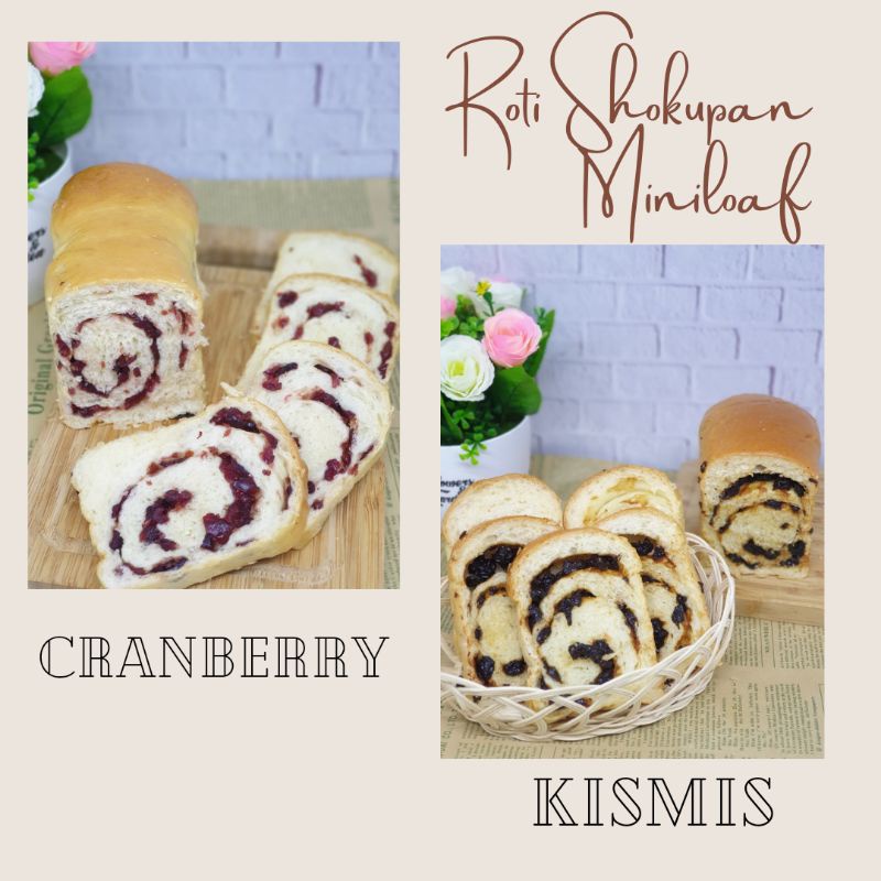 

Roti Tawar Jepang Hokkaido Milk Bread Miniloaf Cranberry Kismis