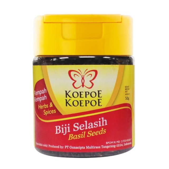 Biji Selasih 50g  KoePoe KoePoe Basil Seeds Kupu Kupu