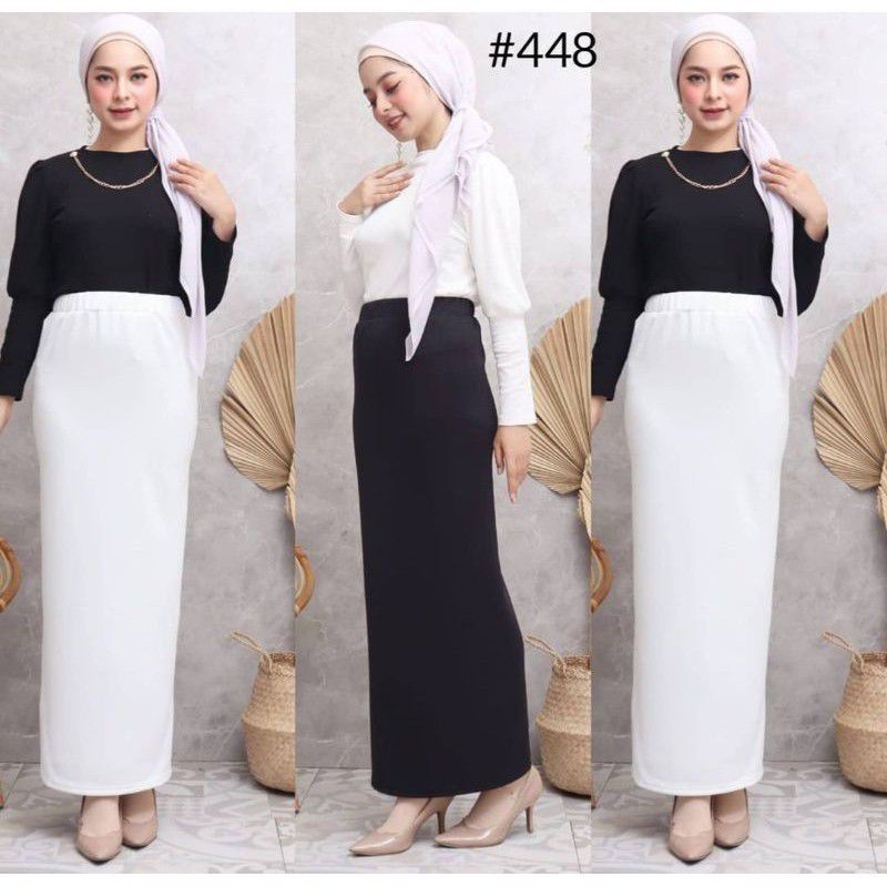 ROK KERJA WANITA SPAN SCUBA JUMBO/ROK KERJA JUMBO WANITA/ROK SPAN PANJANG SCUBA / ROK PENSIL SCUBA TANPA BELAHAN