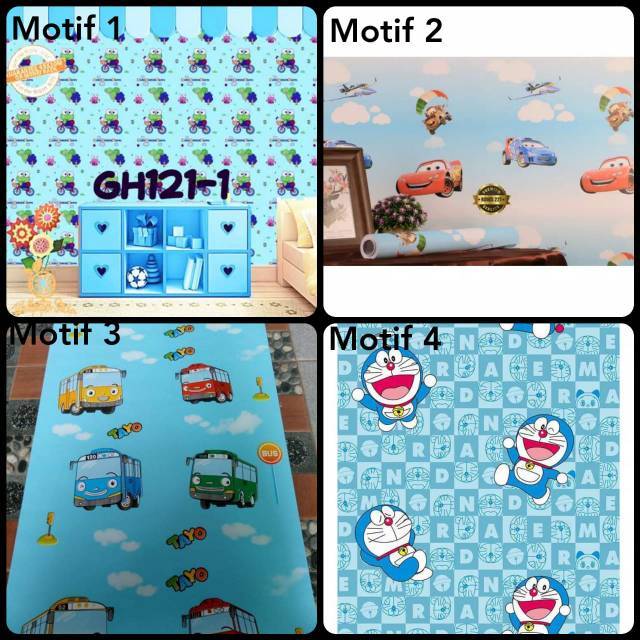 Wallpaper Dinding Wallpapee Stiker Doraemon 10 Meter X 45cm Shopee Indonesia