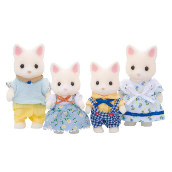 Mainan Koleksi miniature boneka Sylvanian Families Silk Cat Family