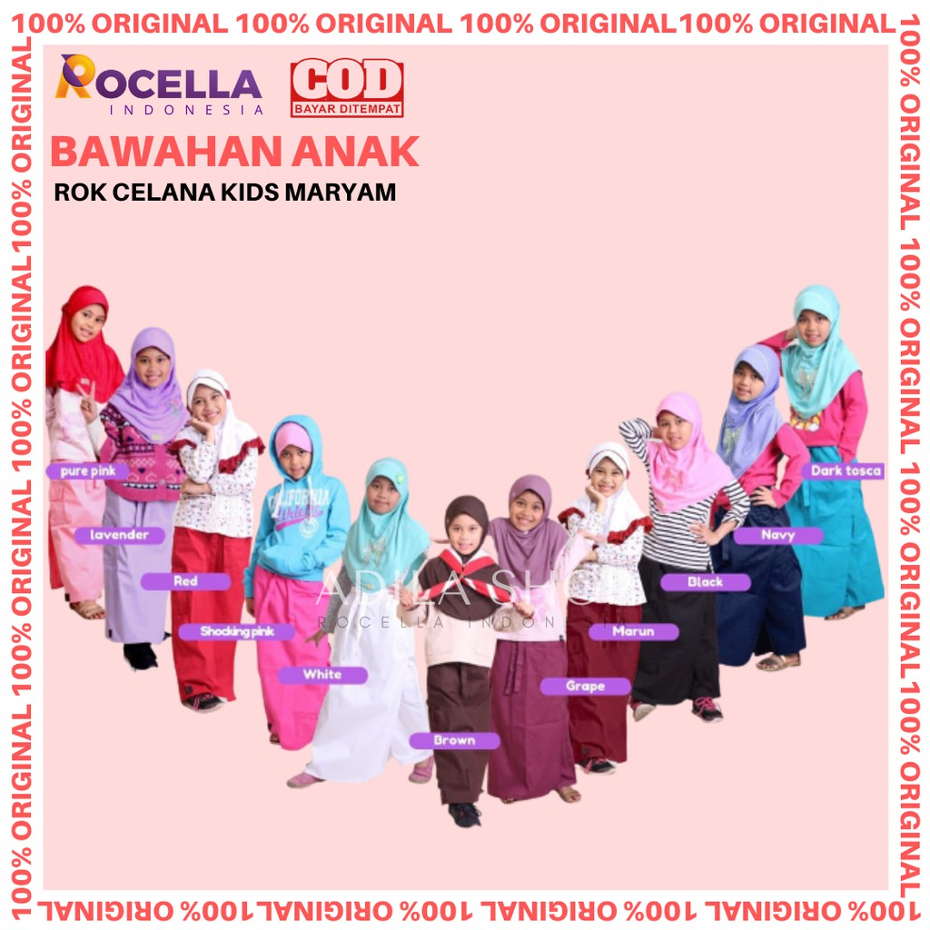 (BISA COD) Rok Celana Kids Rocella Kids Maryam Rok Celana Anak Rok Celana Kids Rok Celana Maryam Rocella Kids