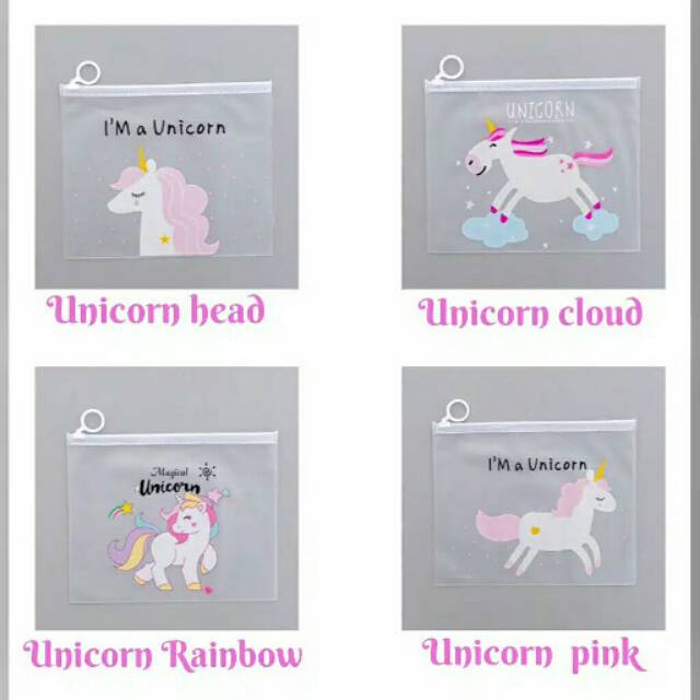 

Tempat pensil transparan Unicorn