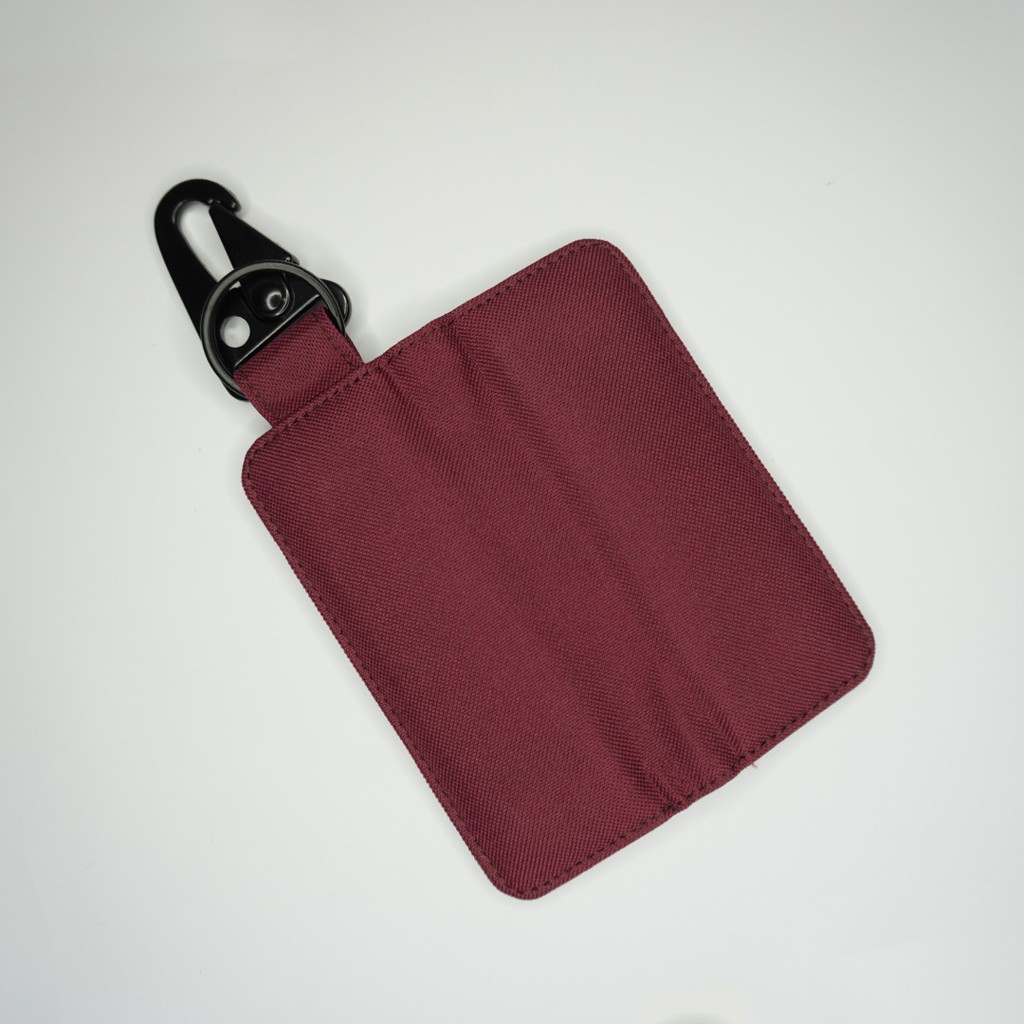 Gantungan Kunci Mobil Motor Carabiner Dompet STNK Slim Warna Maroon - UGCB0014