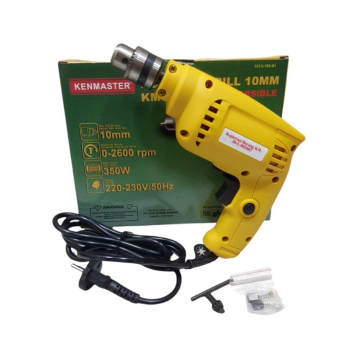 Mesin Bor Listrik - Kenmaster Bor Electric Drill 10mm Eversible