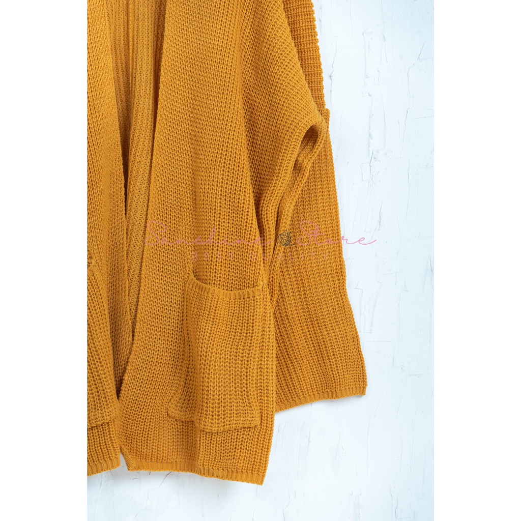 LAVELLA Cardigan Rajut Oversize Premium Tebal  Size FIt To XXL