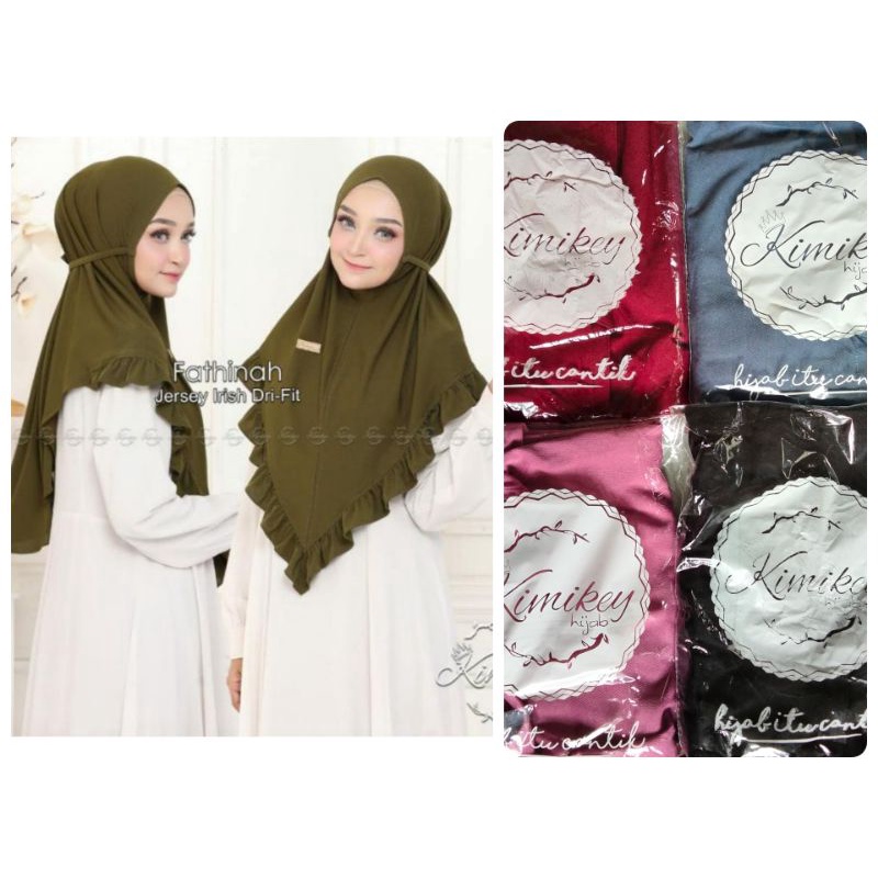 jilbab instan bergo tali rempel fatinah ori by kimikey