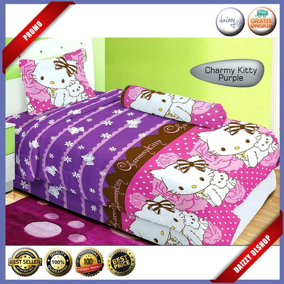 Sprei Lady Rose Charmmy Kitty Purple Single 120 No.3 Seprai Sanrio Hk BMSC363