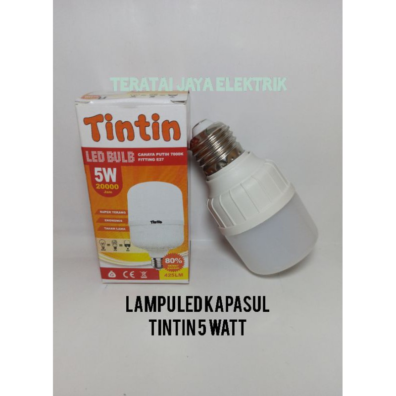 Paket 10pcs Lampu led kapsul Tintin 5watt/Harga 10 Lampu