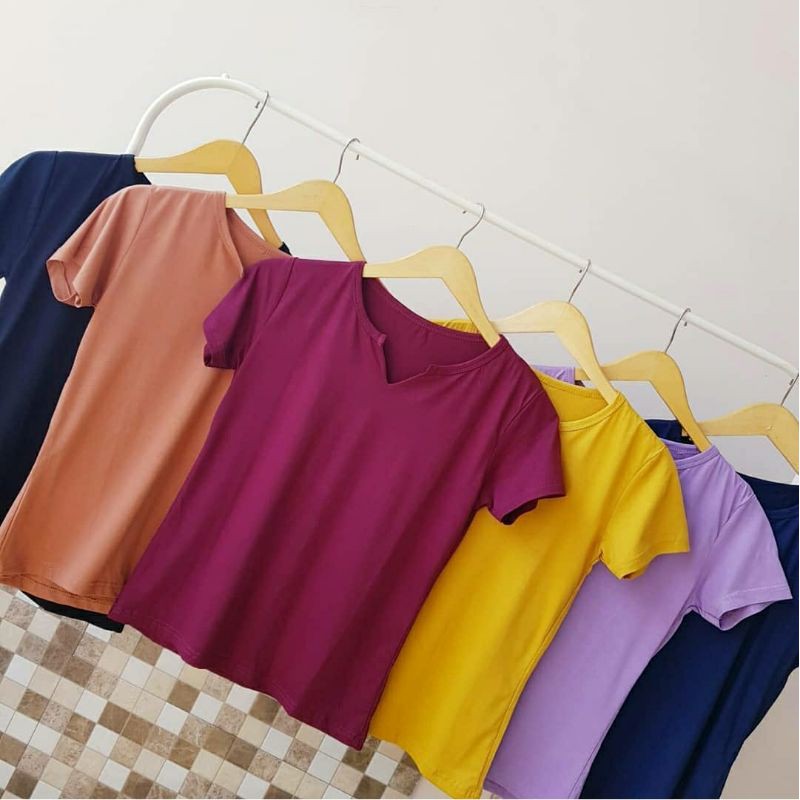 DONITTA VBASIC TOP/DONITTA OV/KAOS WANITA POLOS/KAOS POLOS