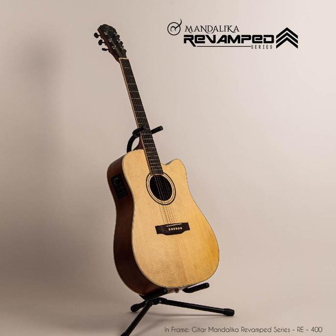 Gitar Akustik Elektrik Mandalika Revamped Re-400 Fishman Presys+Tuner