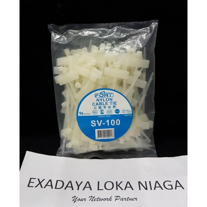 

Holder | Kabel Ties Bendera / Label 10Cm Fort Nylon Cable Tie 100Pcs