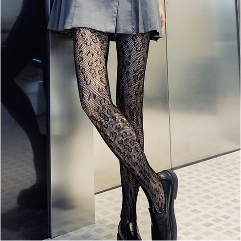 PH-28 Pantyhose Overknee Socks Kaos Kaki Jala Net Fishnet Leopard Loreng Cosplay Lolita