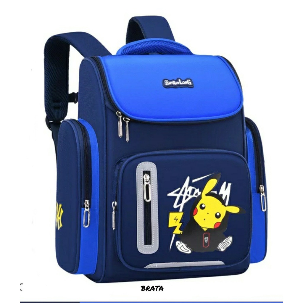 NIQABIS Tas Ransel Anak Laki Laki POKEMON Tas Sekolah Anak PG PAUD TK SD Tas Punggung Anak Cowok