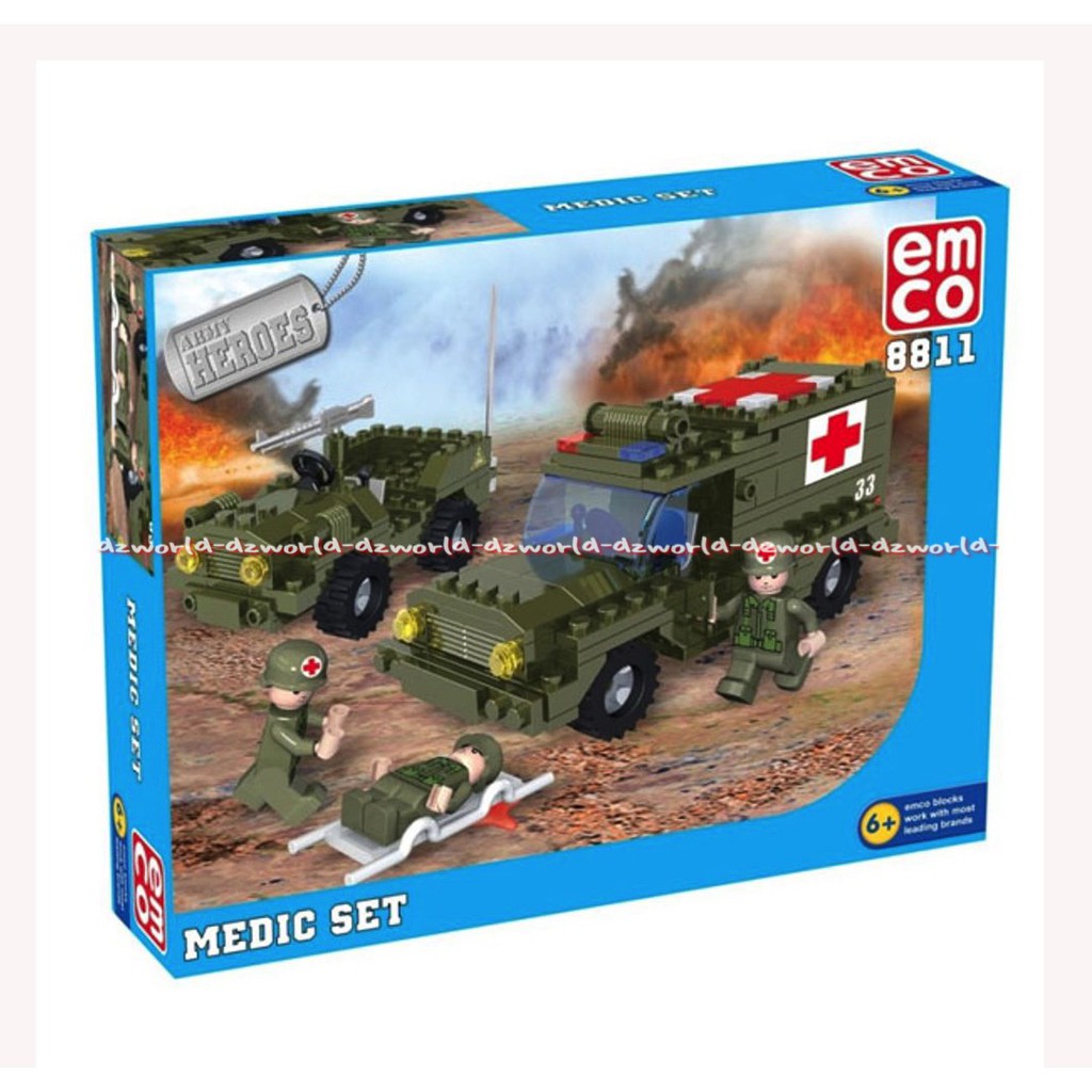 Emco 8811 Medic Set Brix Army Heroes Mainan Block Mainan Edukasi Emco8811