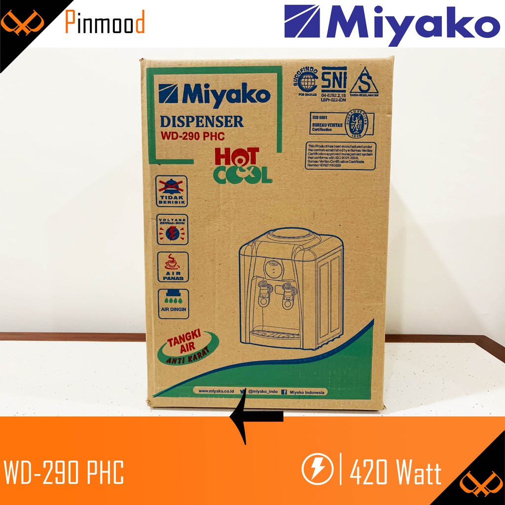 MIYAKO DISPENSER WD-290 PHC HC [ HOT AND COLD ] DINGIN DAN PANAS GALON AIR MURAH