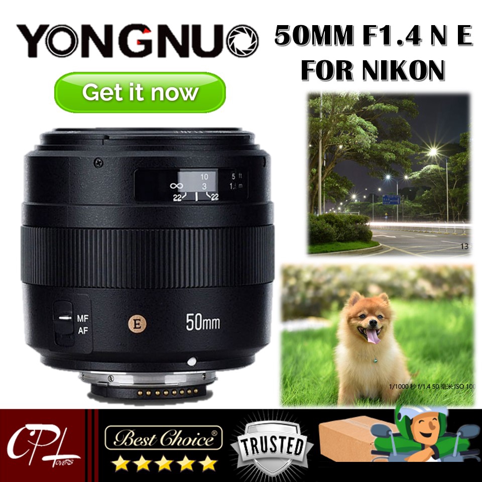 Yongnuo 50mm f1.4N E For Nikon Original Lens