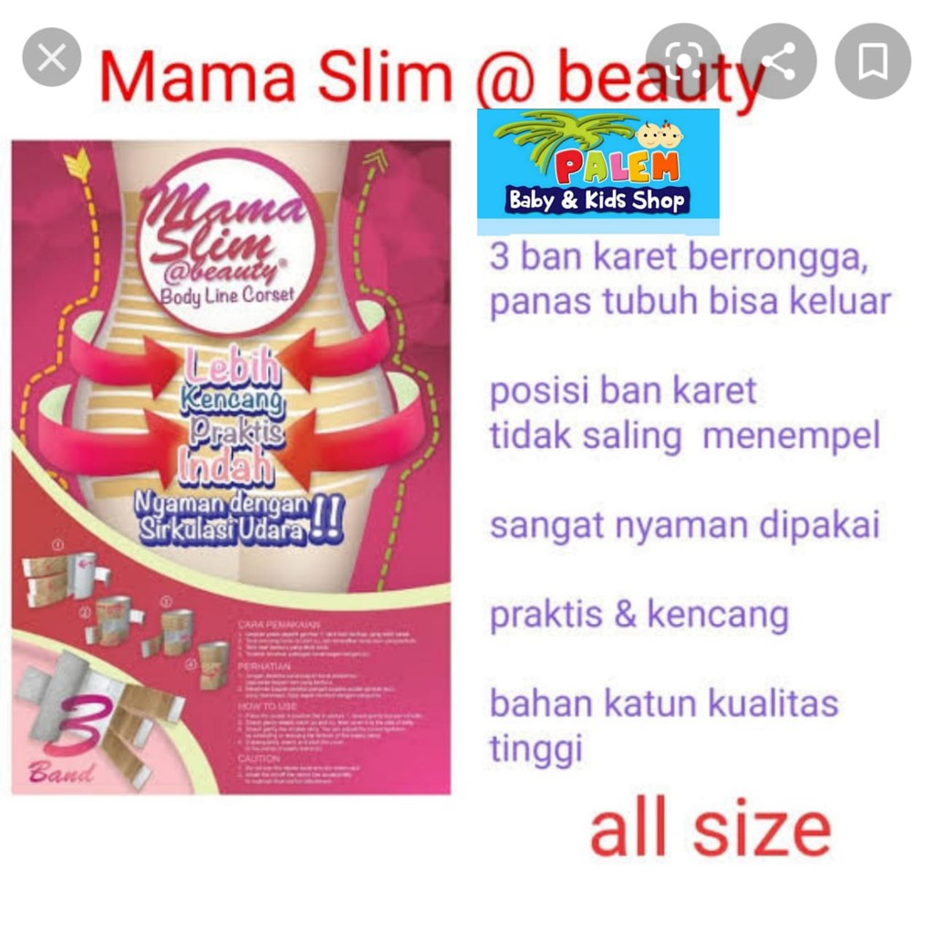 Mama Slim Beauty 3 Band/gurita ibu  perekat melahirkan