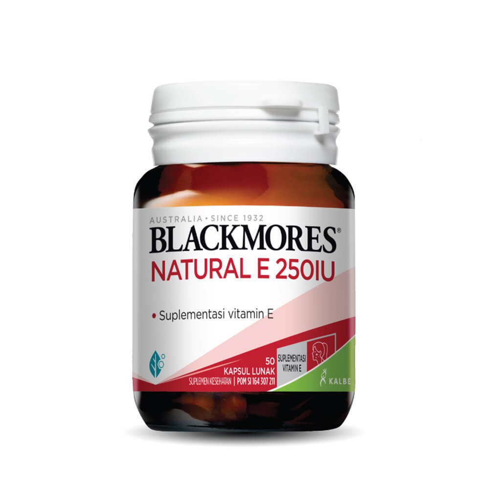 Blackmores Natural E 250 IU 50 Capsule - BPOM KALBE