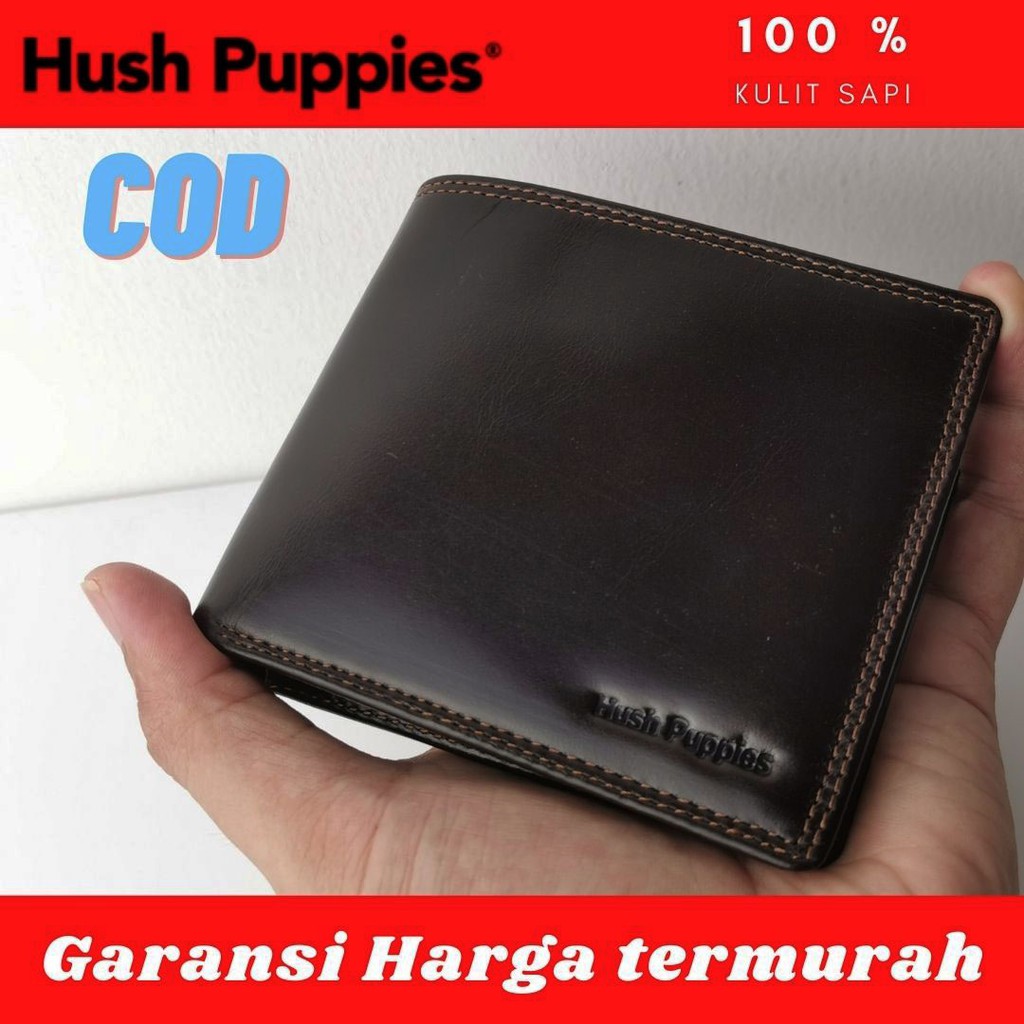 Dompet KUlit asli pria Hush puppies full Kulit Sapi 100 %