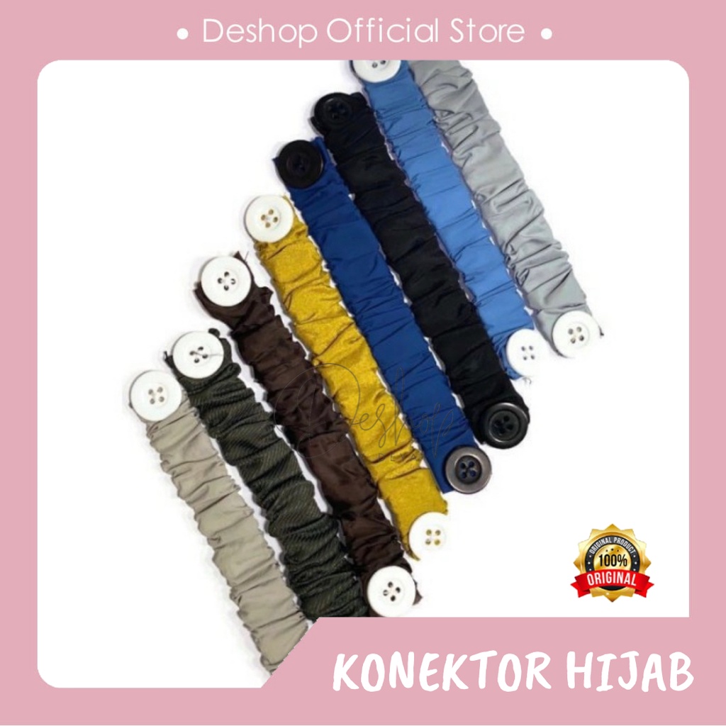 Konektor Hijab / Konektor Pengait Masker Hijab Motif Random