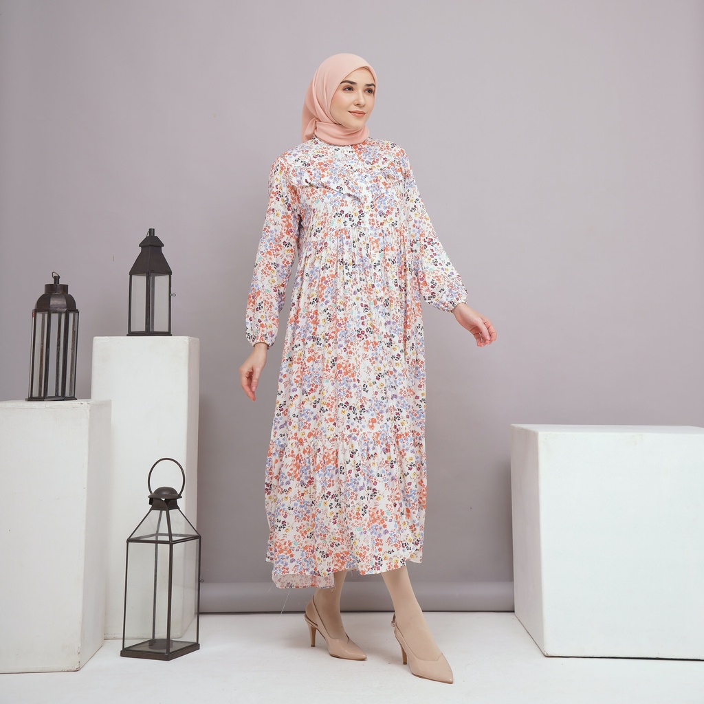 Ayana ankle dress rayon viscose premium midi dress rayon hayya dress looklike haideeorlin