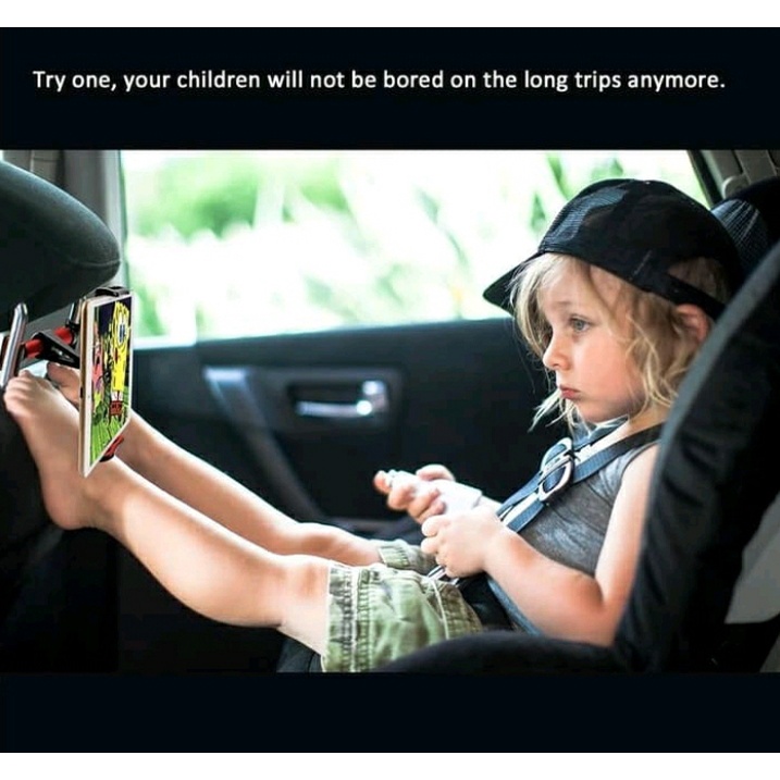 TERMURAH Holder Mobil Car Holder Headrest Stand Pegangan HP / TAB Untuk Penumpang Belakang