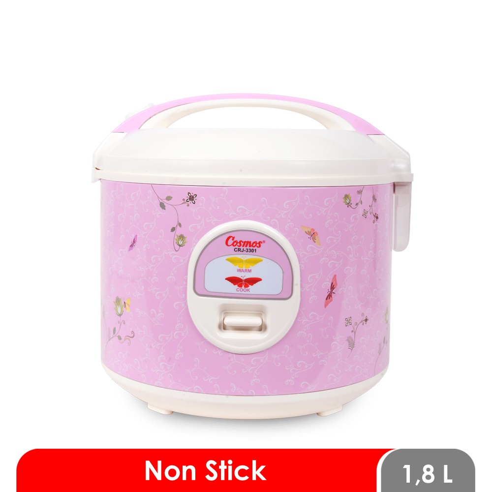 Rice cooker cosmos CRJ - 3301 - N dan 3301 Pink dan Biru ukuran 1.8LITER 3in1 5.0