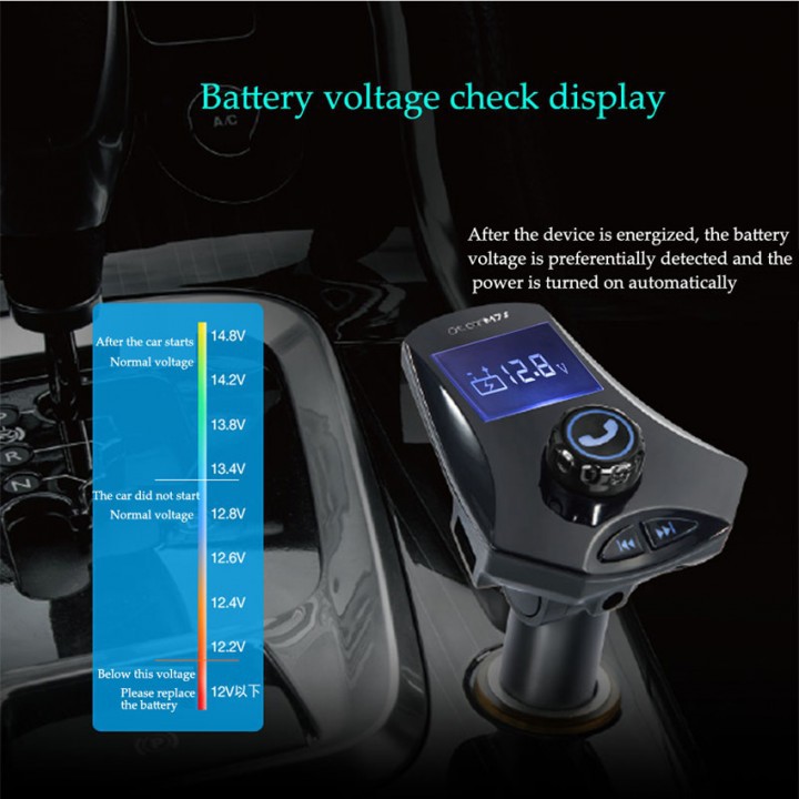 M7S Bluetooth Car Charger MP3 Player BluetoothKit FM Transmitter TF Card U-Disk Port