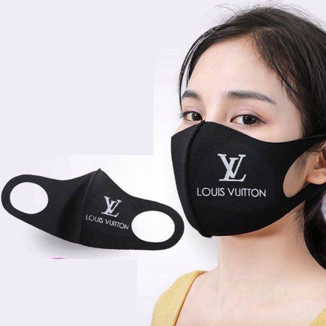 Masker kain masker motor anti debu bahan Scuba motip asli Chanel kalvin clein louis Vuitton Gucci