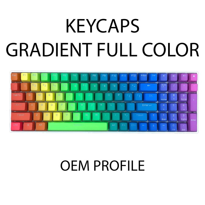 ALCHA KEYCAPS GRADIENT FULL COLOR PBT DOUBLE SHOT MECHANICAL KEYBOARD