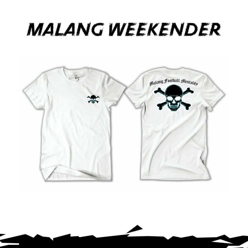 T-SHIRT MALANG FOOTBALL MENTALITY PUTIH