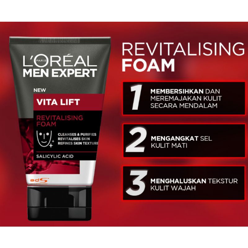 Loreal Men Facial Foam | Sabun muka Pria 100ml