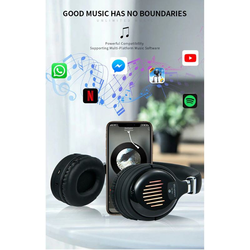 Wireless Headphone Bluetooth 5.0 3D Stereo with Mic