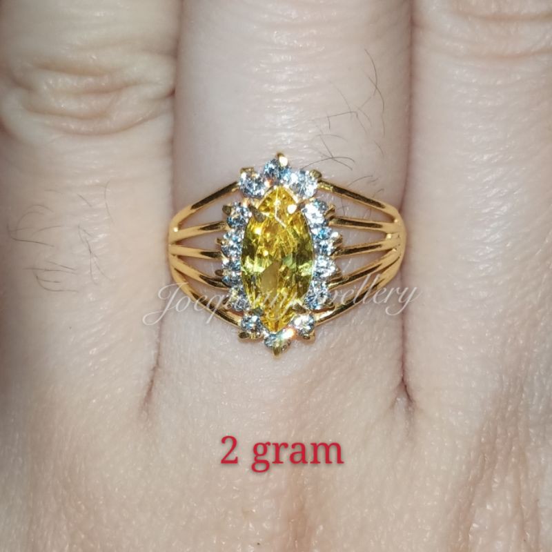 cincin mata besar 2 gram emas muda