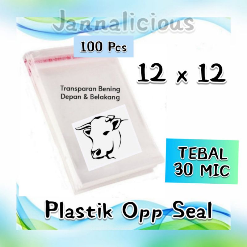 

Plastik OPP Seal Atas uk 12x12 cm ~ TEBAL 30 MICRON.