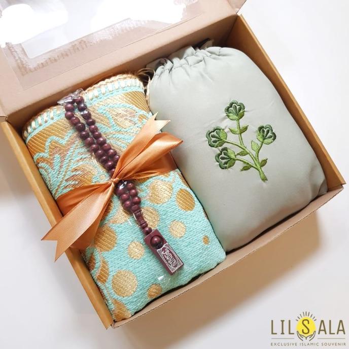 [BARMU] PAKET MUKENA DAN SAJADAH TURKI PACKING BOX KADO GURU HADIAH