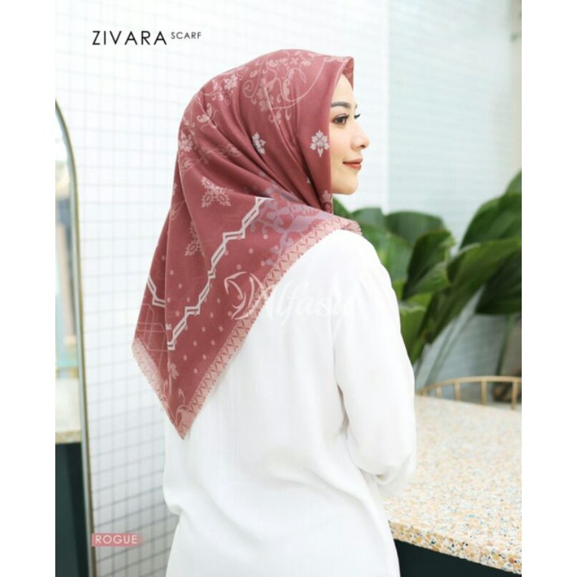 ZIVARA SCARF ALFASA HIJAB / HIJAB PRINTING /SEGIEMPAT VOAL PRINTING