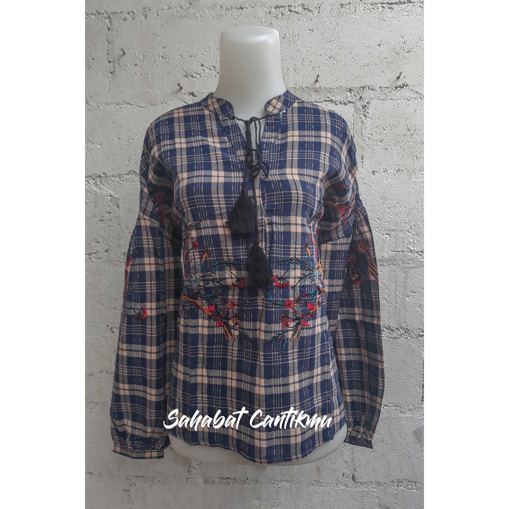 Atasan Flanel Bordir Original By Extu Floating