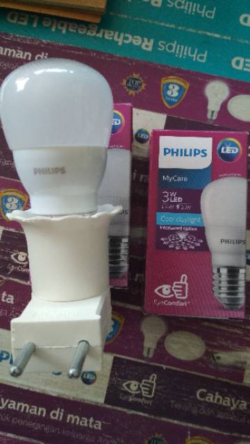 Led Philips 3watt + Fitting Colok Switch