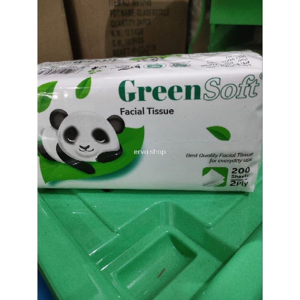 tissue green soft 200 sheet