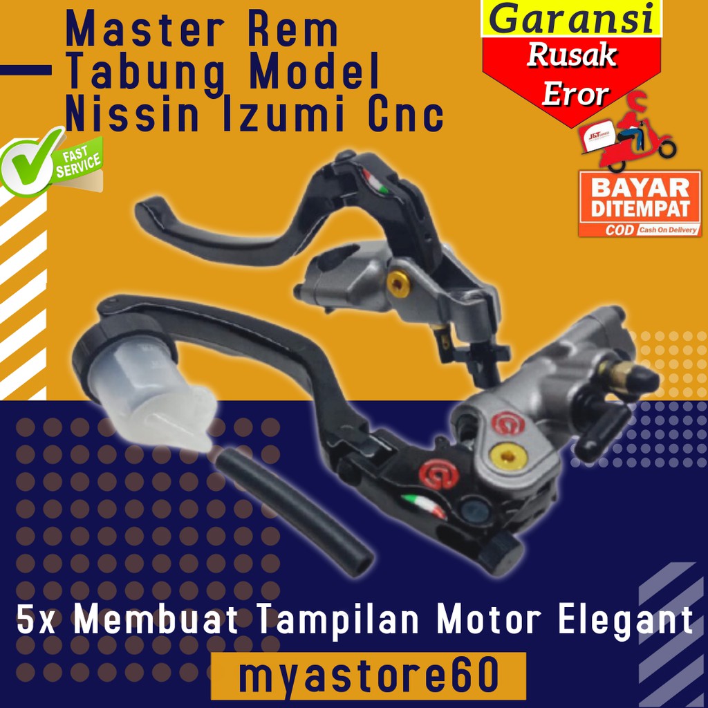 Master Rem Tabung Model Nissin Izumi Cnc Master Handle BREMBO Izumi Universal Beat Nmax Aerox Ninja