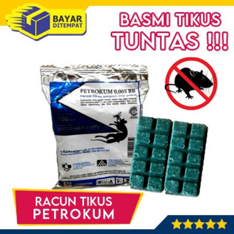 Racun Tikus PETROKUM Anti Bau Umpan Pembasmi Hama Rodentisida Petrokum Racun umpan tikus murah