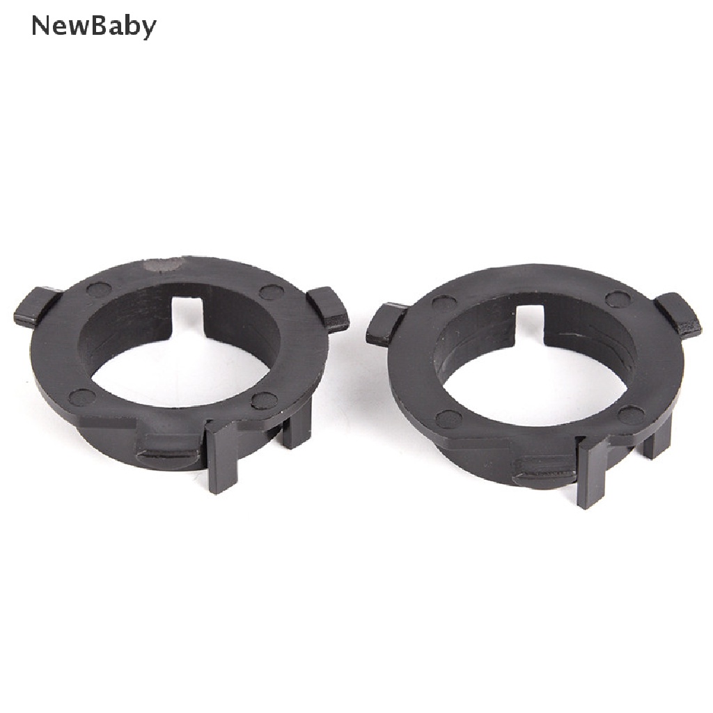 Newbaby 2Pcs Adapter Soket Lampu Depan LED H7 Untuk Mobil
