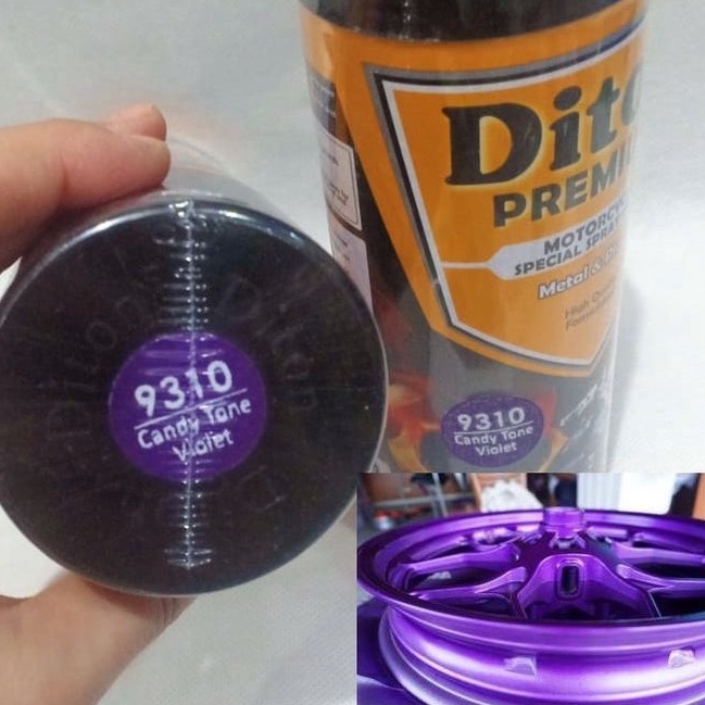 DITON Premium Pilok Pilox Cat Semprot - 9310 Candytone Violet Candy Tone Ungu / Transparan (400cc)