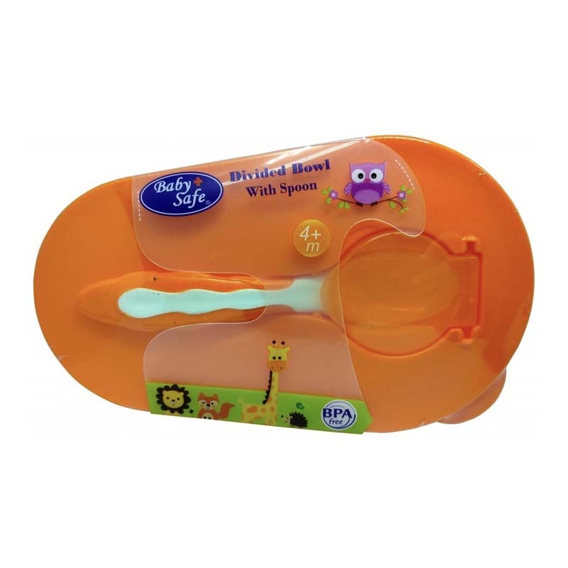 Babysafe Divided Bowl With Spoon